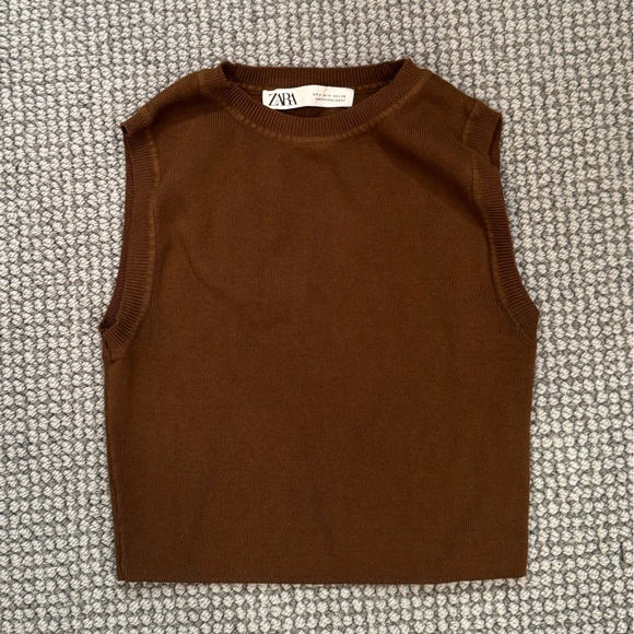 🤎ZARA MINI CROPPED SWEATER TOP🤎 - Picture 4 of 5